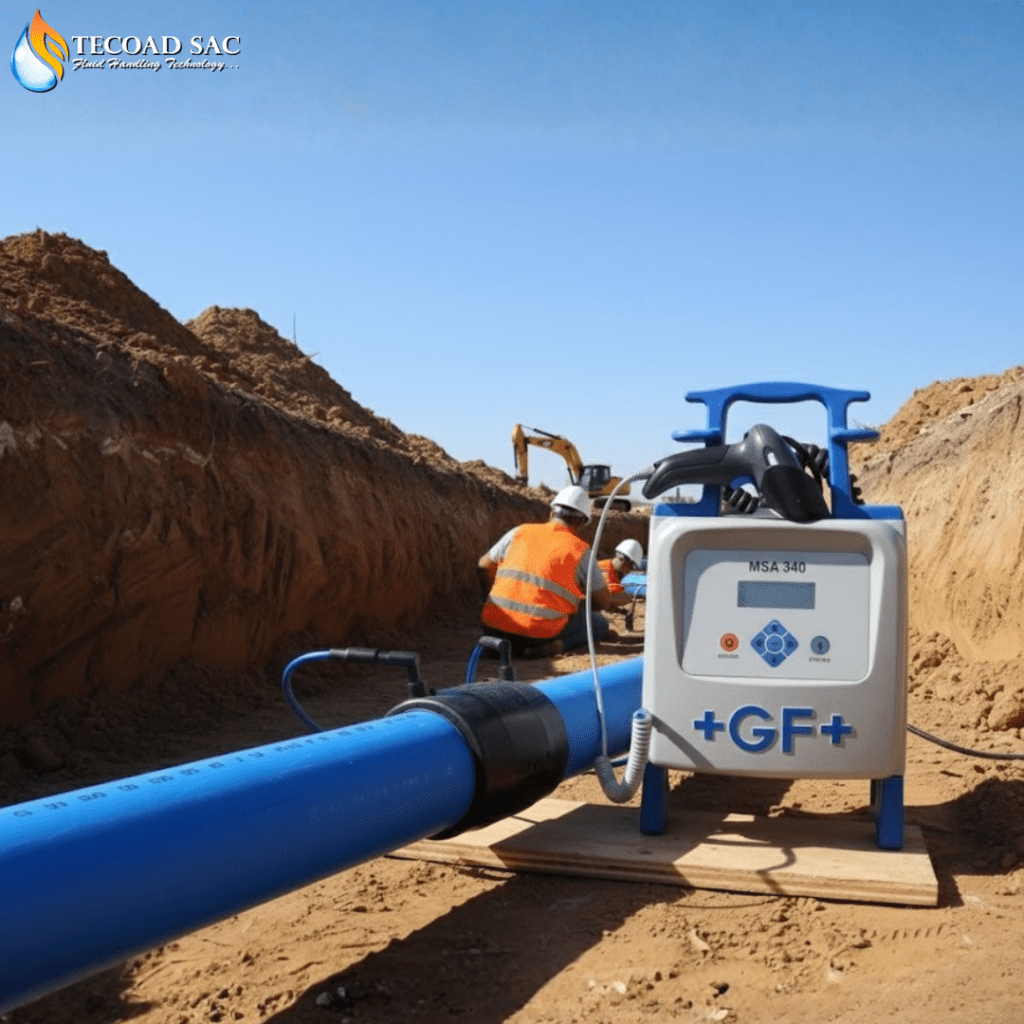 Máquina de electrofusión MSA - georg fischer en campo